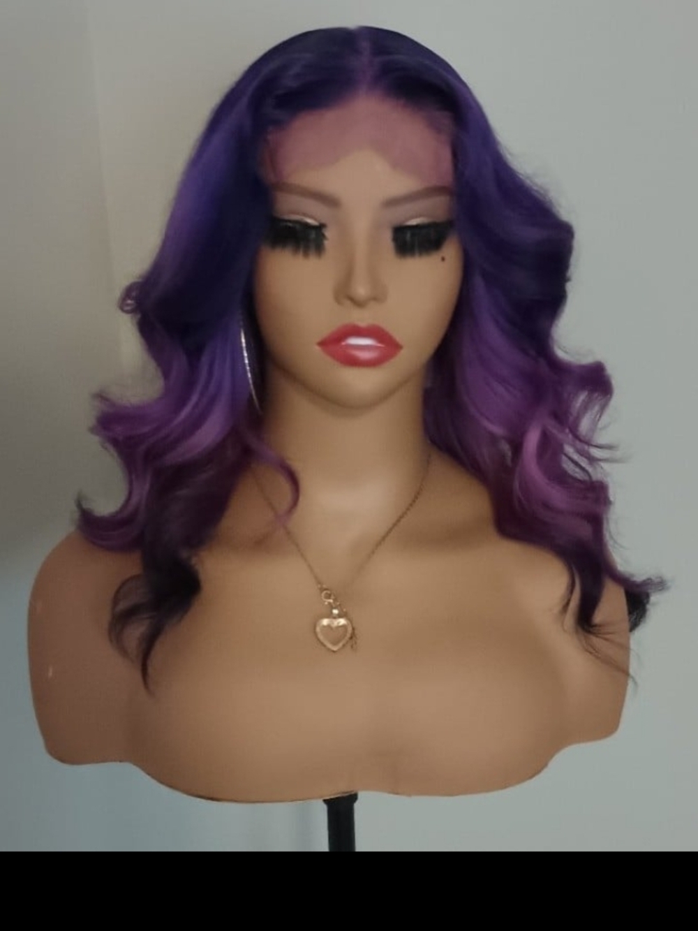 Vibrant Purple Ombre Women’s Lace Front Wig